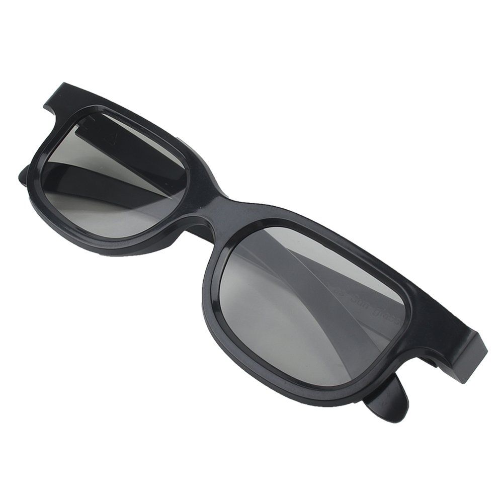 Circular Polarizing Passive Woman Man 3D Movie Glasses For TV Cinemas Black