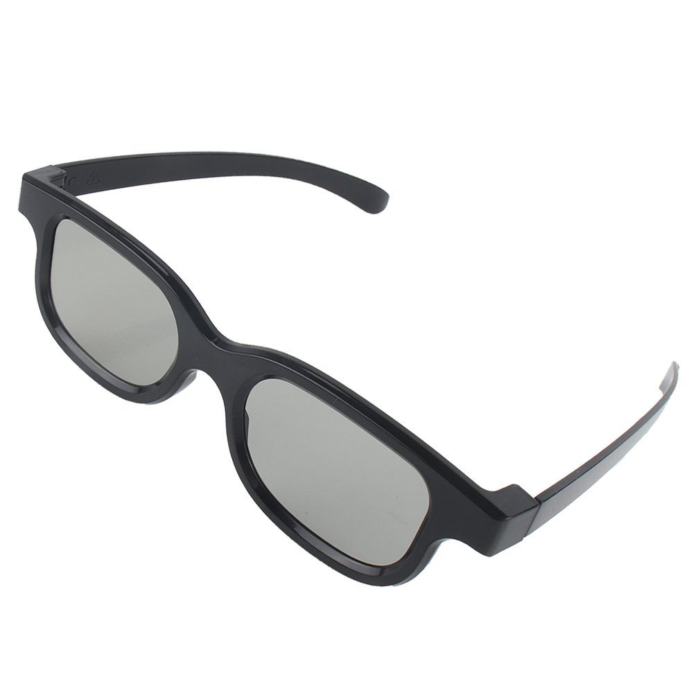 Circular Polarizing Passive Woman Man 3D Movie Glasses For TV Cinemas Black