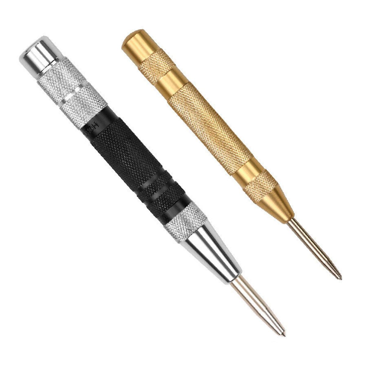 2Pcs Strong Automatic Centre Punch Adjustable Spring Loaded