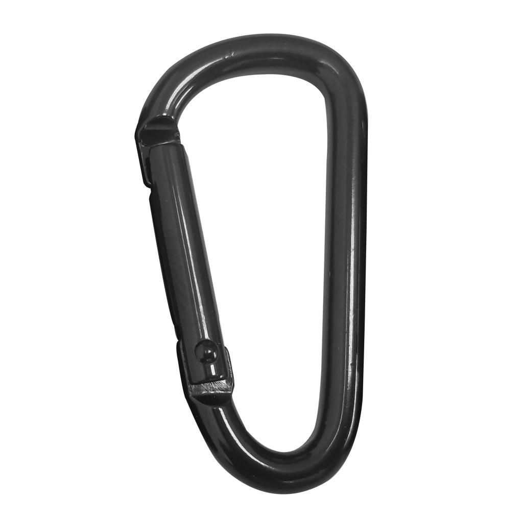 D Shape Carabiner Clip Clasp Spring Hook Keyring Buckle Carabina 1pcs