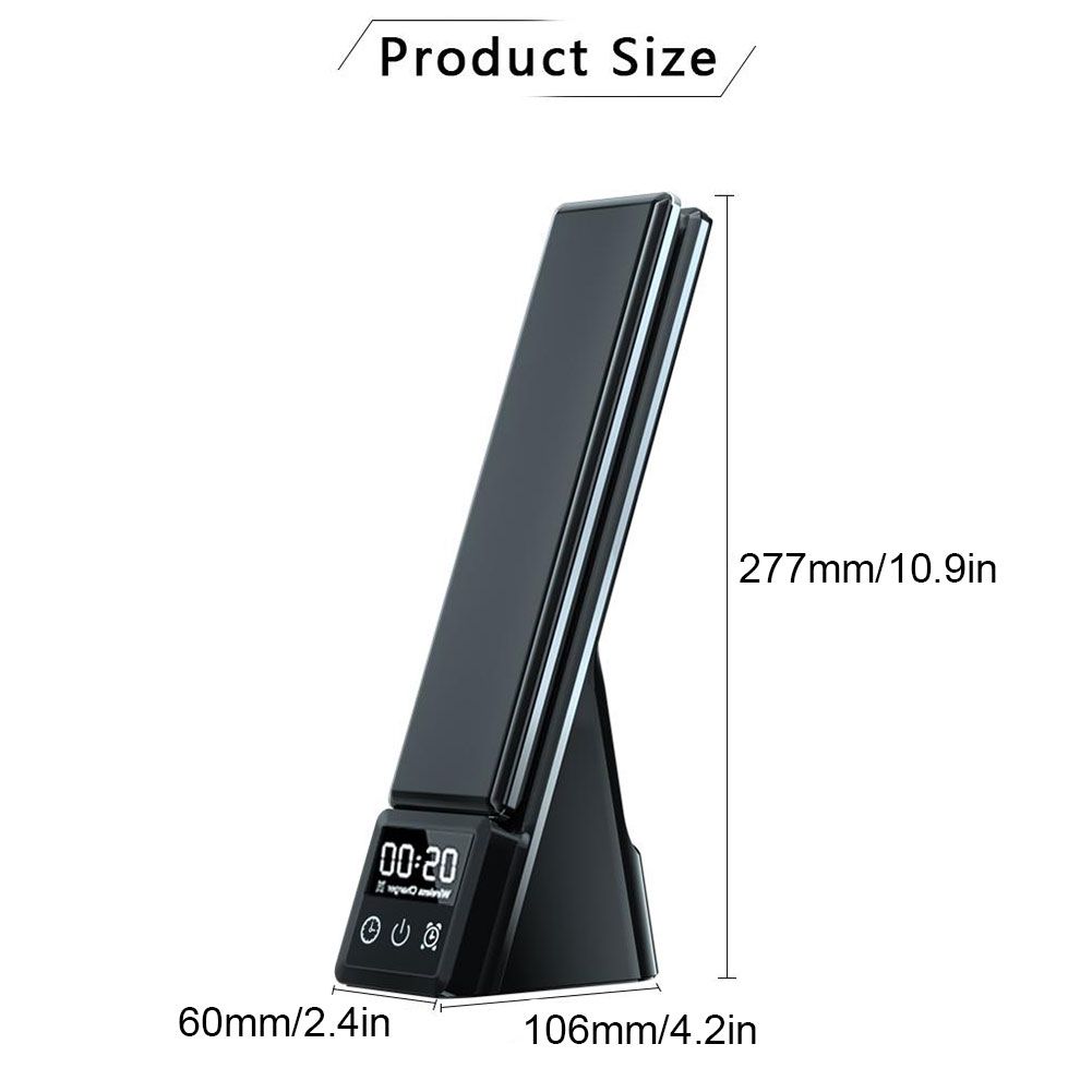 LED Desk Lamp With Phone Wireless Charger, USB Charging