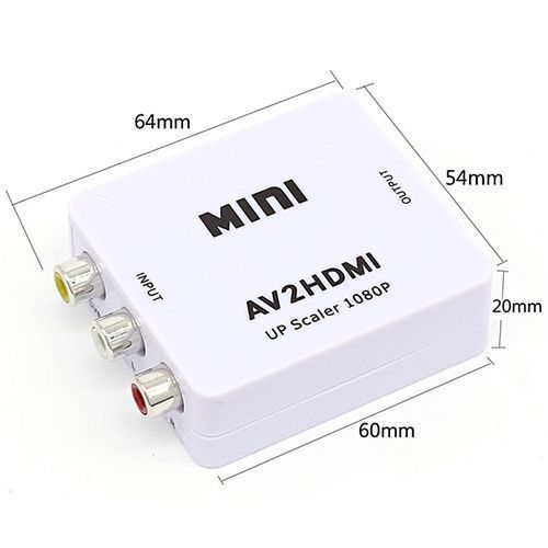 100% Genuine Original Mini AV To HDMI Adapter High Definition Audio And Video Converter AV2HDMI Support 1080P