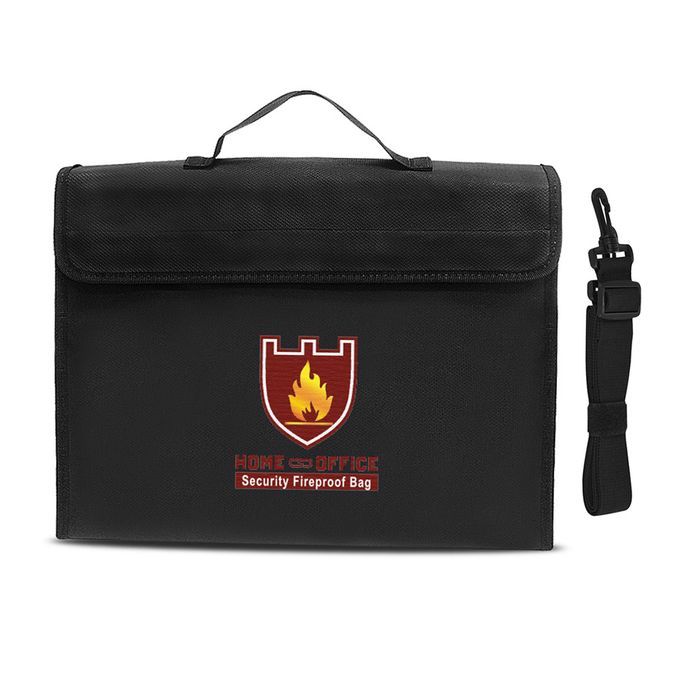 38*28*7.5cm Fireproof Money Document File Bag Pouch Cash Cards