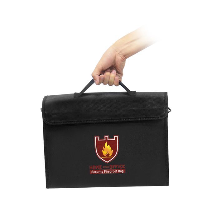 38*28*7.5cm Fireproof Money Document File Bag Pouch Cash Cards