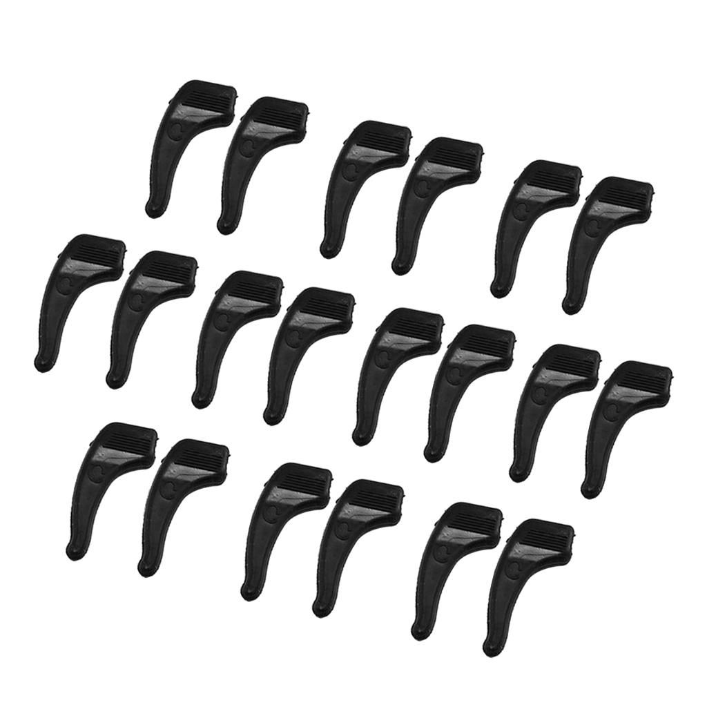10 Pcs Anti-Slip Glasses Ear Hooks Tip Grip Spectacles  Black F