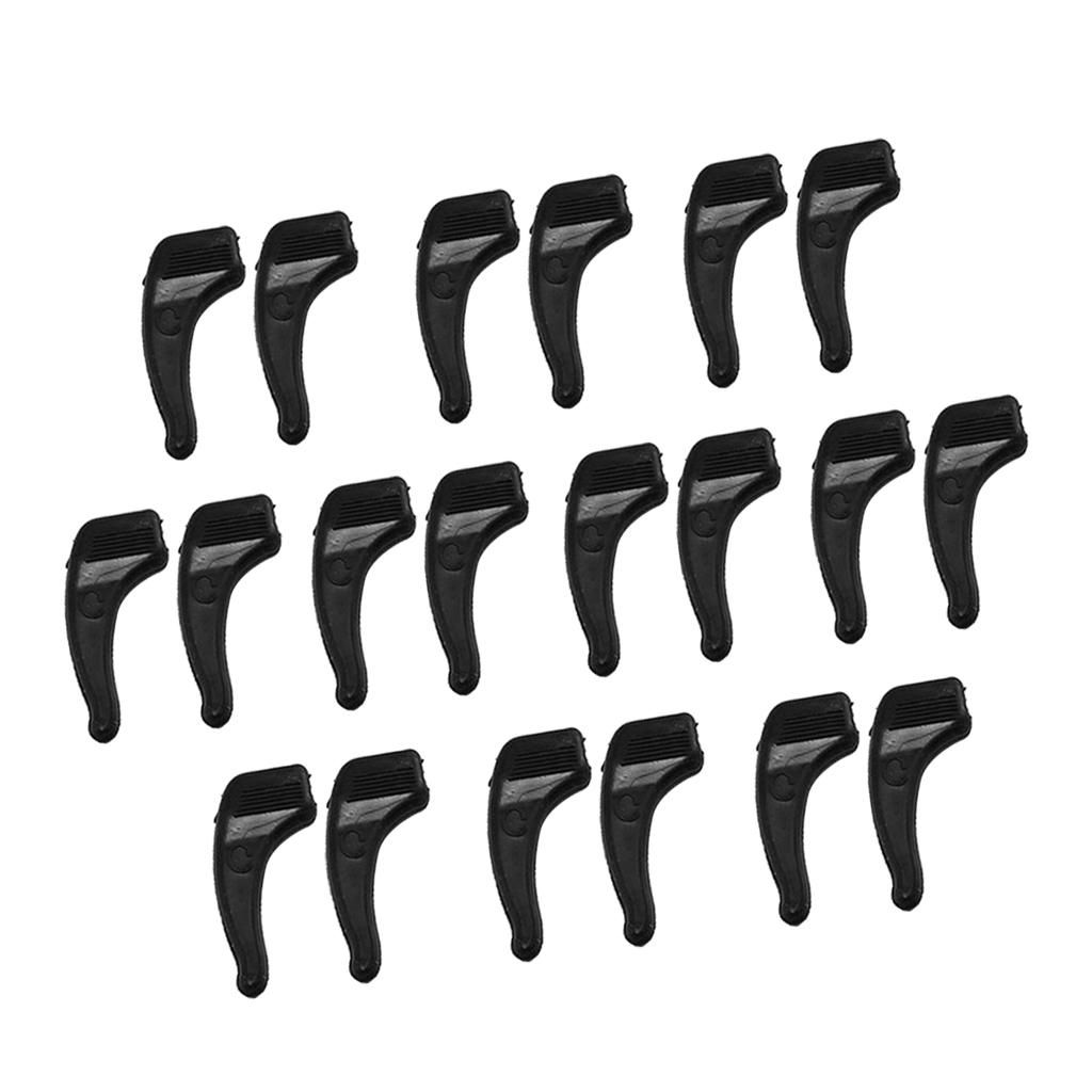 10 Pcs Anti-Slip Glasses Ear Hooks Tip Grip Spectacles  Black F
