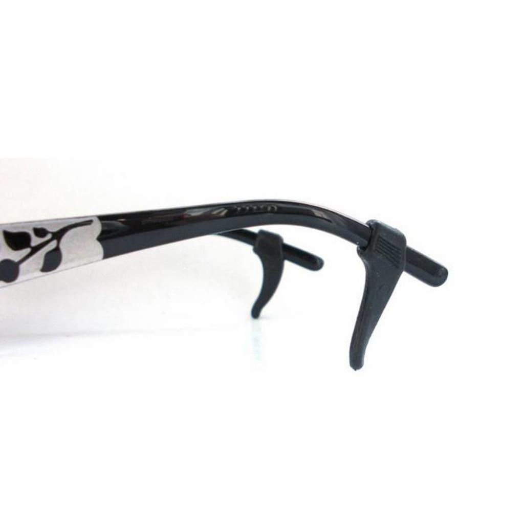 10 Pcs Anti-Slip Glasses Ear Hooks Tip Grip Spectacles  Black F