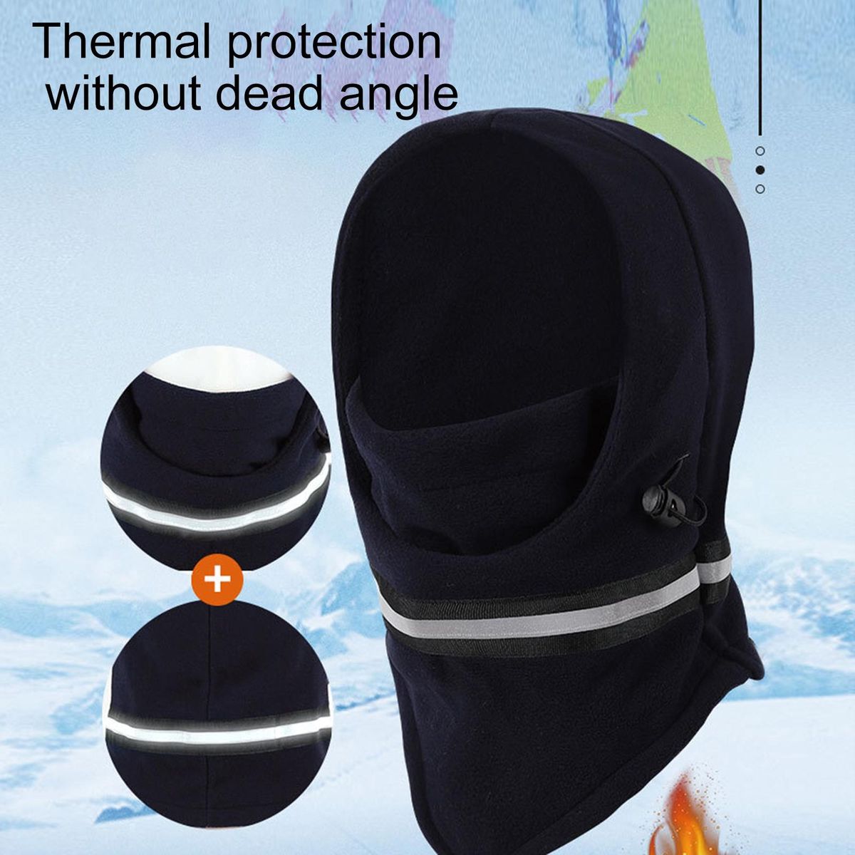 Head Neck Warmer Cold Weather Face And Neck Cover Navy Blue
