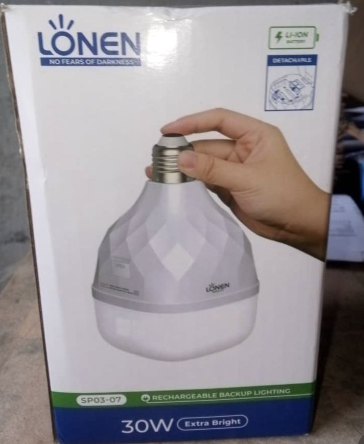 2 In 1 Auto Charge(AC/DC) Intelligent LED Rechargeable  Bulb