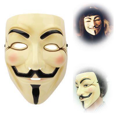 V For Vendetta Design Plastic Mask