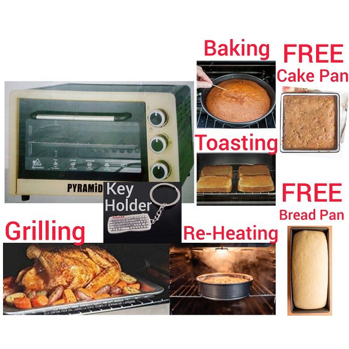 22L-Baking+Toasting Oven+Free Bread /Cake Pan+ Key Holder