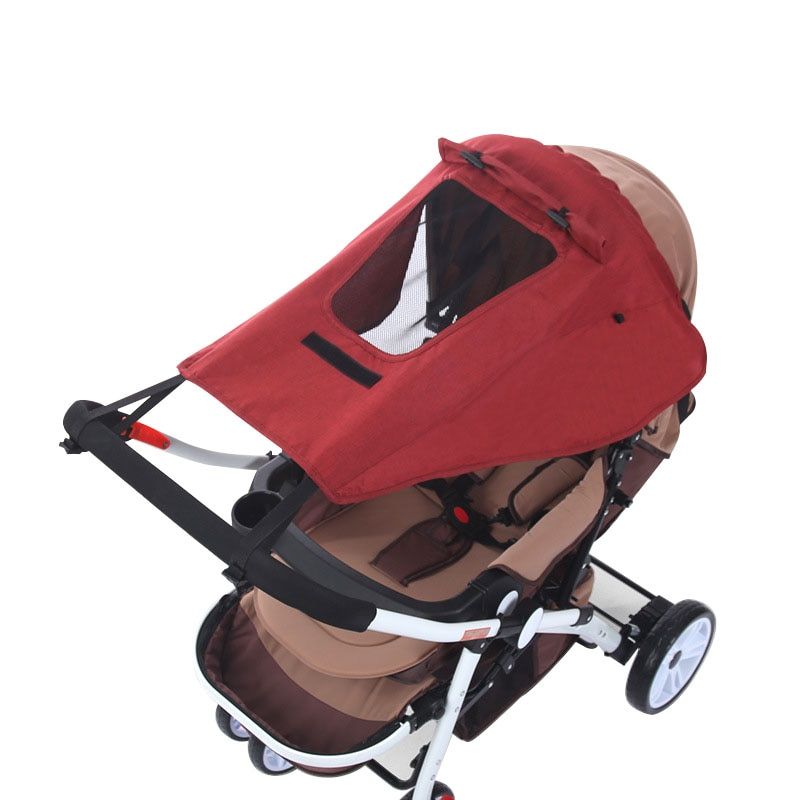 Pare-soleil Pour Poussette, Accessoire De Siege De Voiture, Aide Au Sommeil Pour Bebe, Anti-uv, Housse De Protection Oculaire Universelle, Respirant B-red