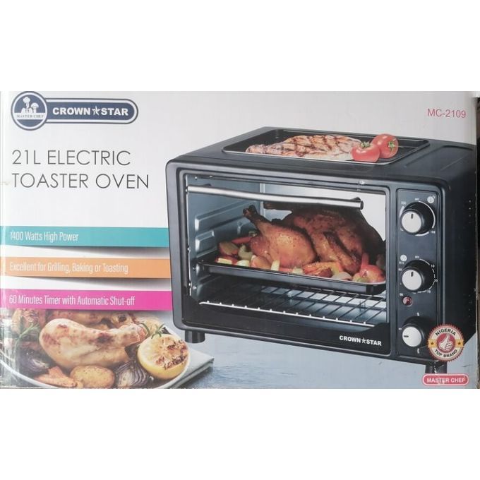 Crown Star 21 Ltr Electric Oven+BBQ+Toaster+Grill Rotisserie