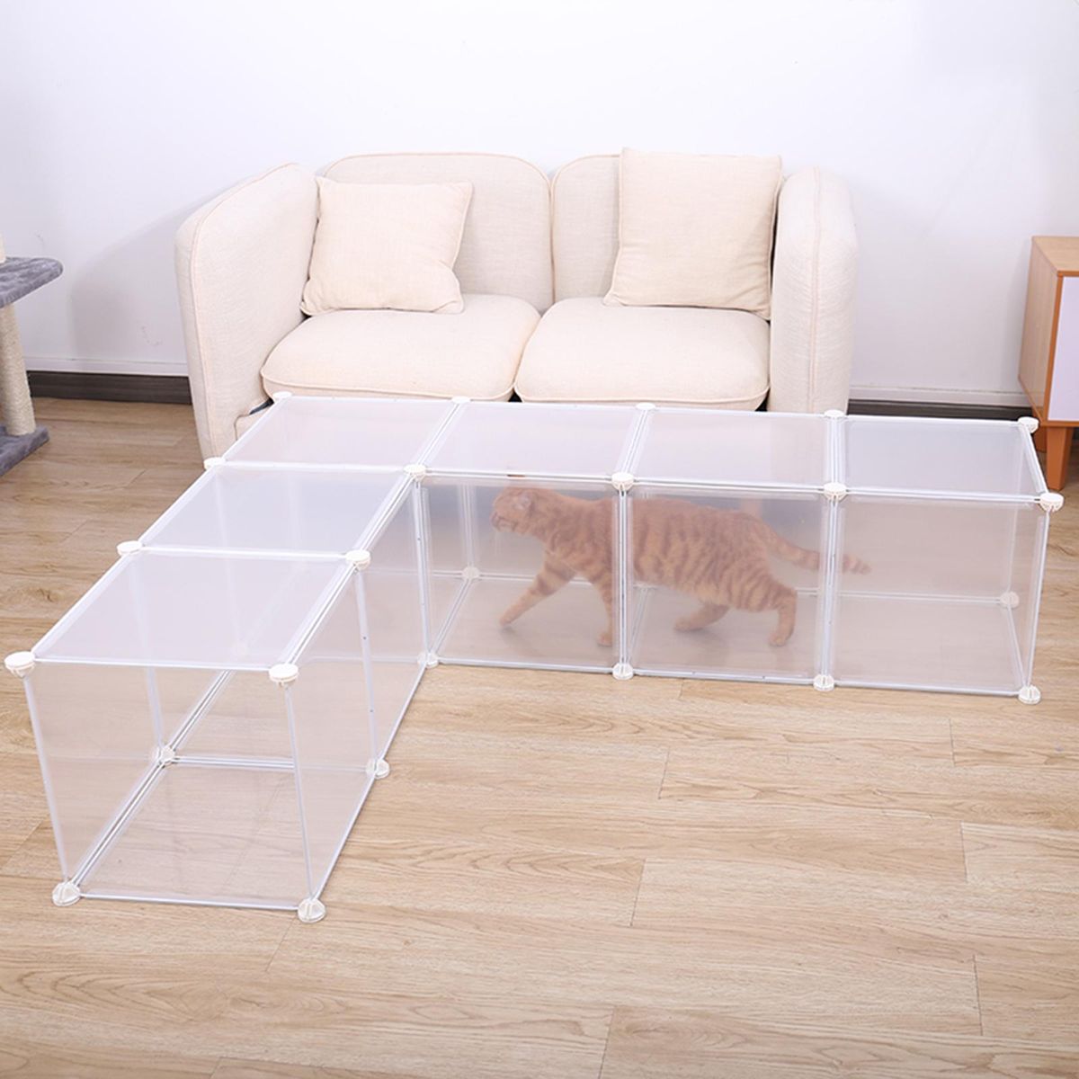 Puppy Playpen Indoor Outdoor Transparent  Pieces