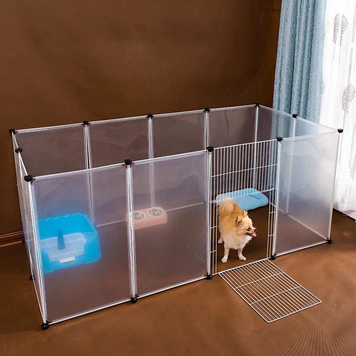 Puppy Playpen Indoor Outdoor Transparent  Pieces