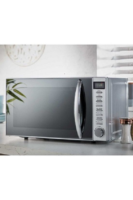 20L Mirrored Microwave - Silver-800w
