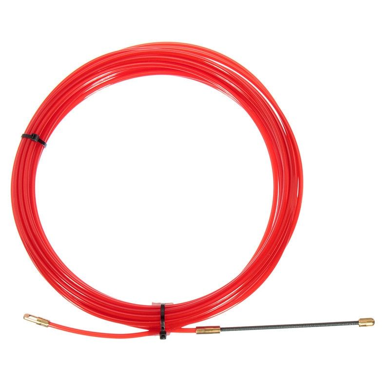 Nylon Steel Red Fish Draw Tape Electrical Cable Puller Pulling Electricians + Wheel Durable Quality