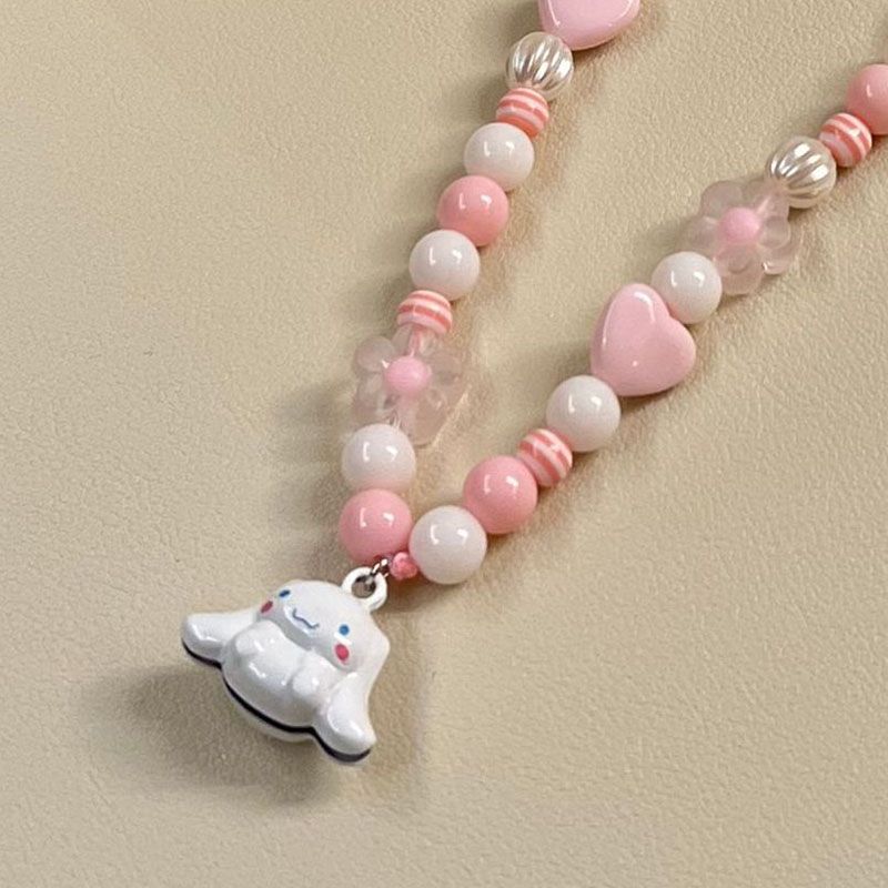 Kawaii Cinnamoroll Kuromi Sanrio Girls Diy Beaded Mobile