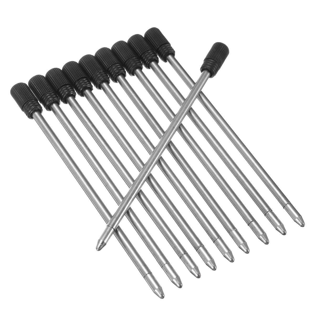 10Pcs 70mm Black Ink Pens Refill Ballpoint For Swarovski Crystal Pen