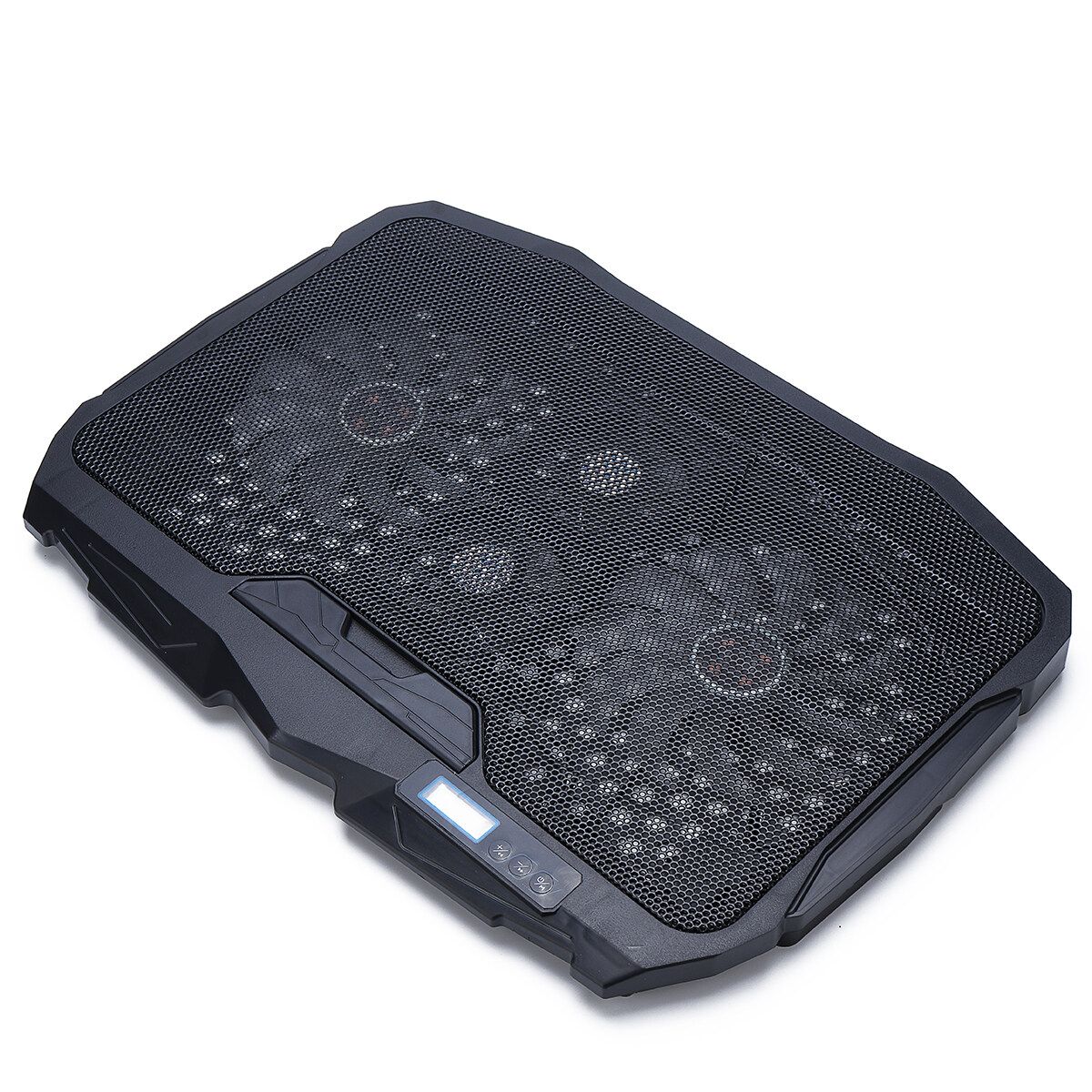Ultra Slim 2 USBs LCD Fans Notebook Laptop Gaming Cooling Pad Stand 12-15.6inch