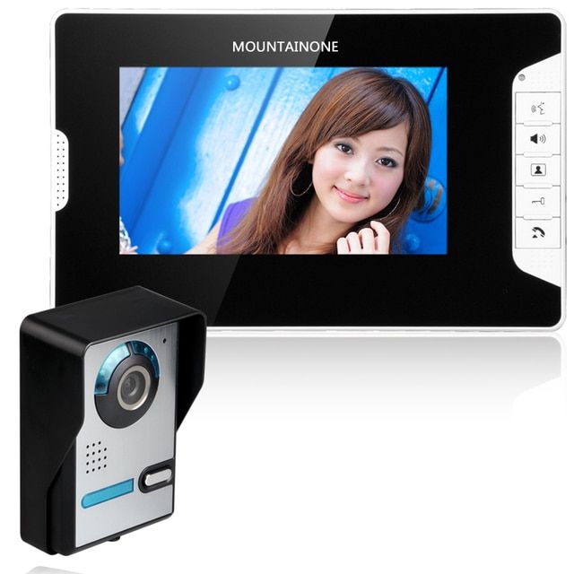 Video Door Intercom Entry System Kit Wired Video Doorbell