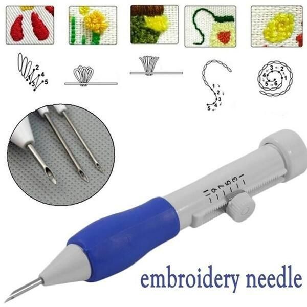 DIY Magic Embroidery Pen Kit Embroidery needles 1.3/1.6/2.2mm
