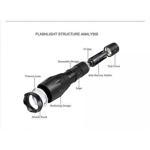 High Power Security Tactical LED Flashlight Waterproof