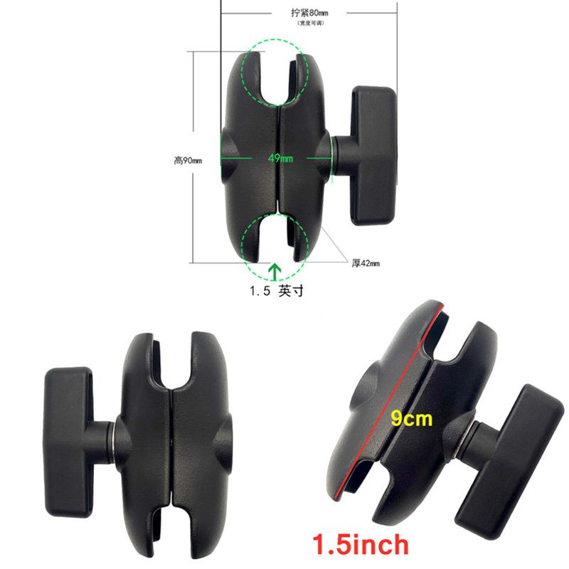 Heavy Duty 9cm 14.5cm 23cm Aluminum 1.5 Inch Ballhead Mount
