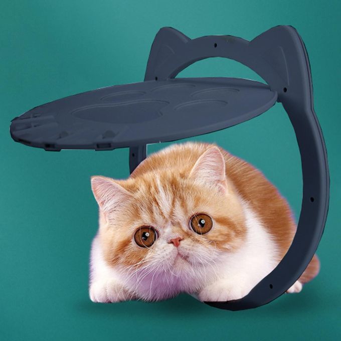Small Cat Dog Flap Door Kitten Gate Magnet Close Safe For Screen Black