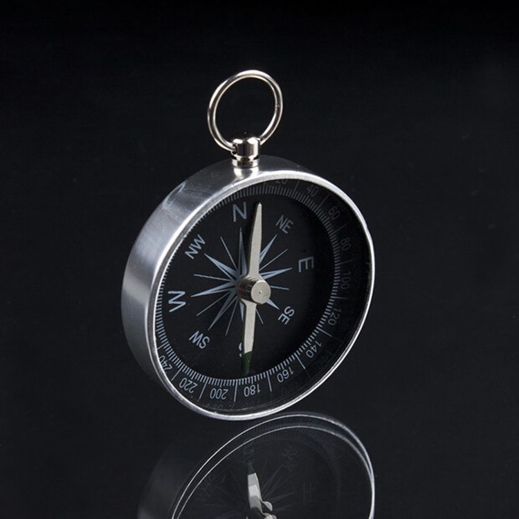 Mini Compass Travel Hiking Camping Navigation With Key Ring