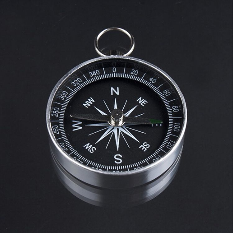 Mini Compass Travel Hiking Camping Navigation With Key Ring