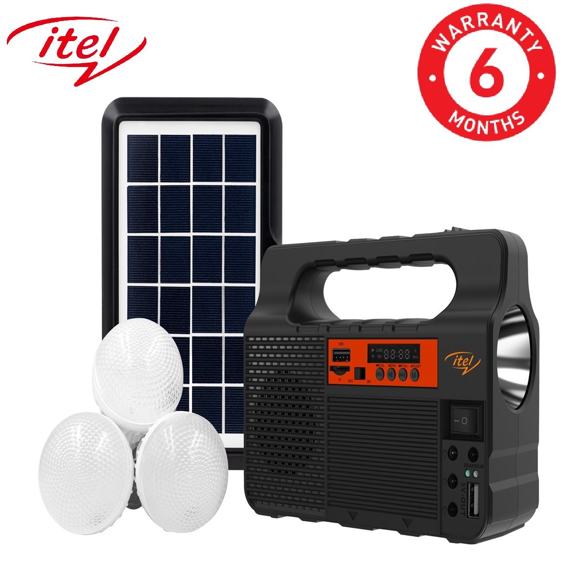 Solar Light System With FM Radio & 3pcs Super Bright Bulbs