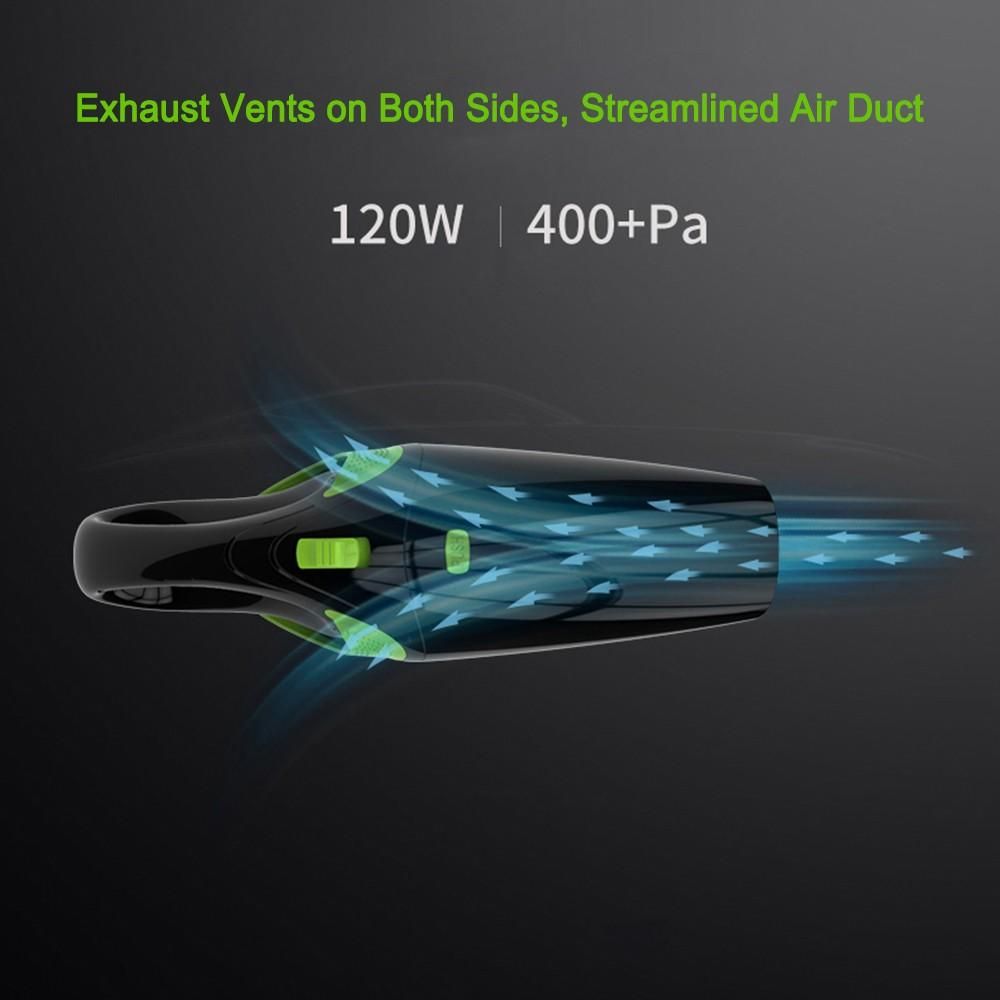 Car Wireless Vacuum Cleaner Cordless Wet/Dry 120W 4000Pa Suction Hand-held Vacuum Cleaner Portable Home and Auto Dual-use