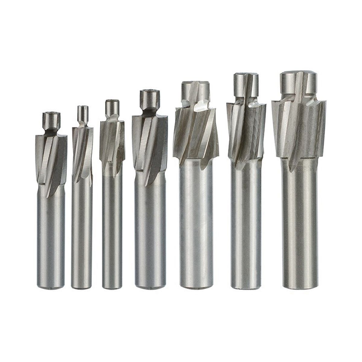 Guide Slotted Countersunk Die M3-M12 Milling Cutter 7 Pieces of 4-Tooth High-Speed Steel Milling Cutter