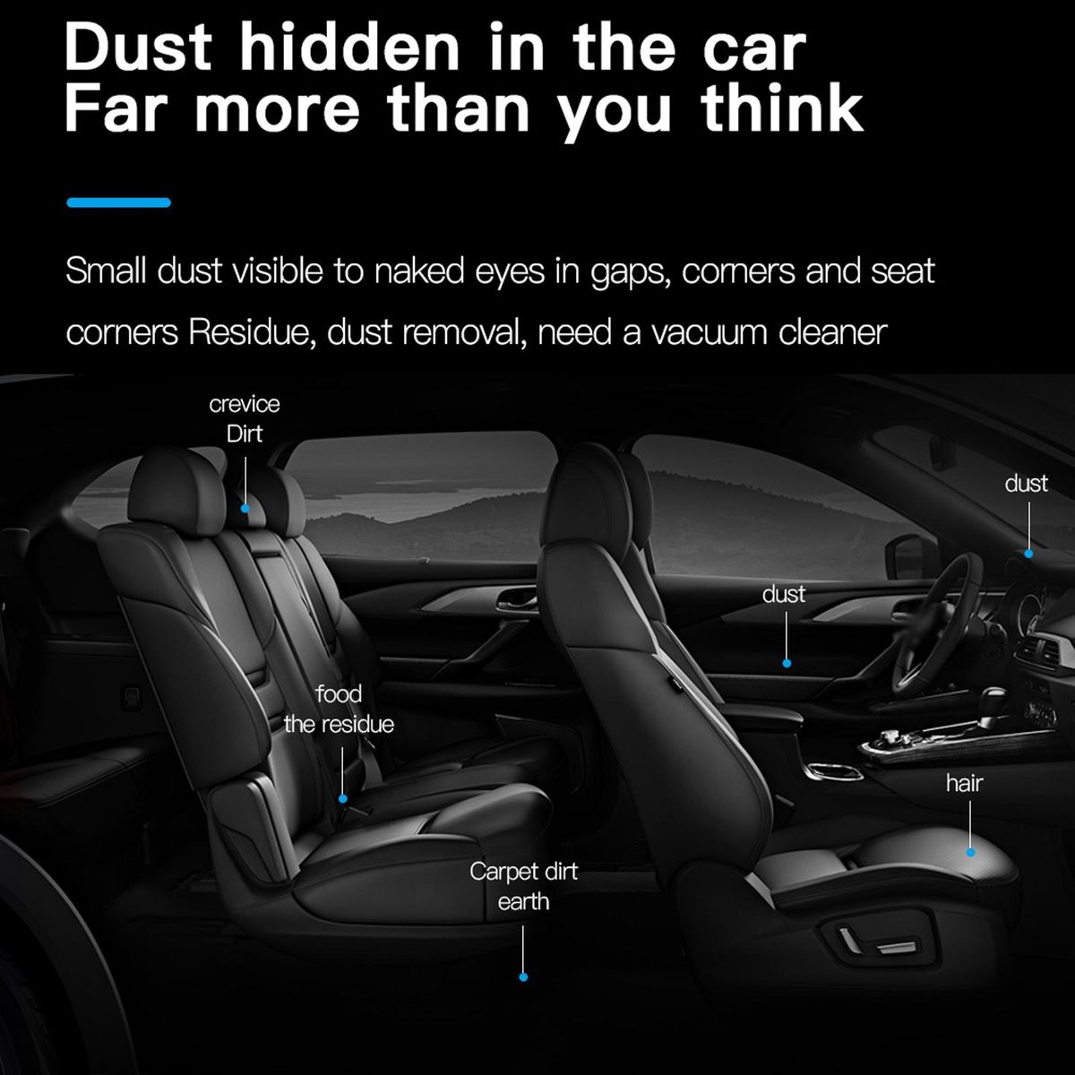 Car Wireless Vacuum Cleaner 120W High Power Blowable Cordless Home Appliance Vacuum Home and Car Dual Use Portable Vacuum Cleaner