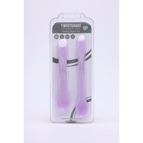 2x Feeding Spoon Set - 4+mth - Pastel Purple