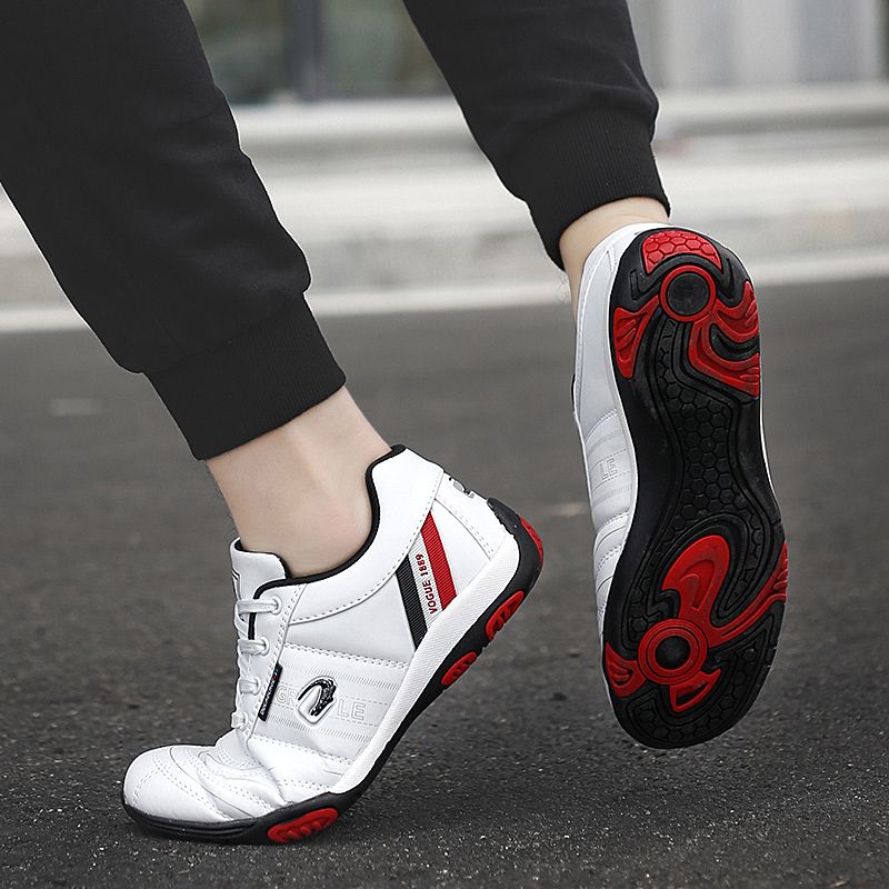 Comfort Golf Flats Mens Leather Shoes Waterproof Golf Shoes