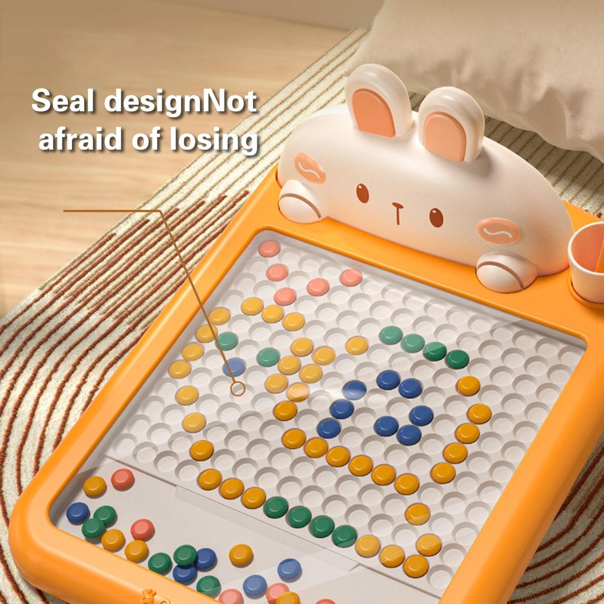 Magnetic Drawing Board Set with Chess Pieces Rabbit for Concentration