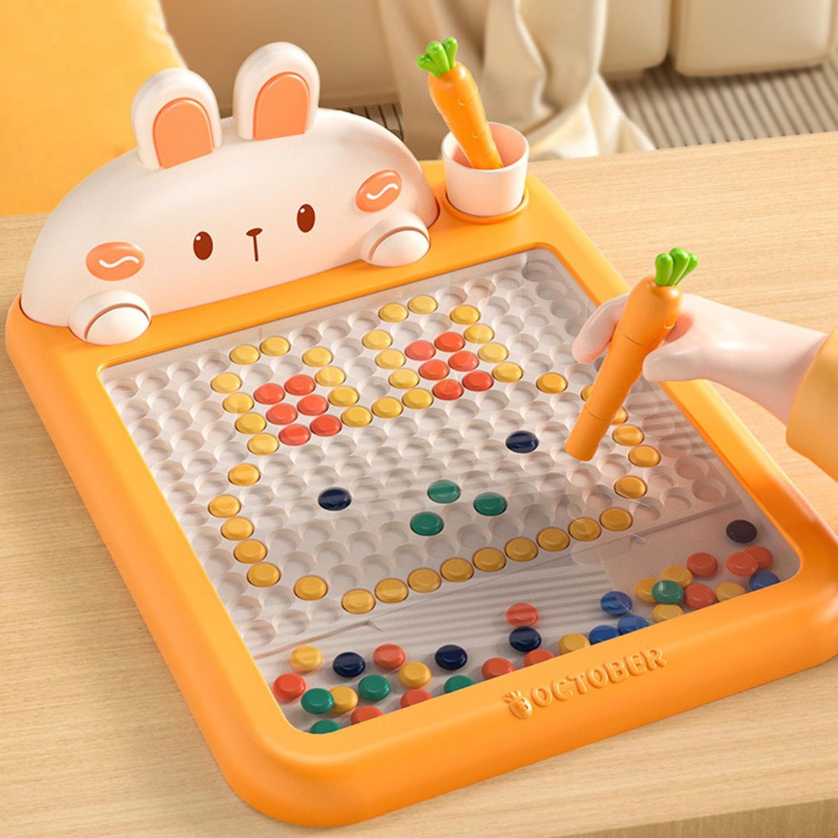 Magnetic Drawing Board Set with Chess Pieces Rabbit for Concentration