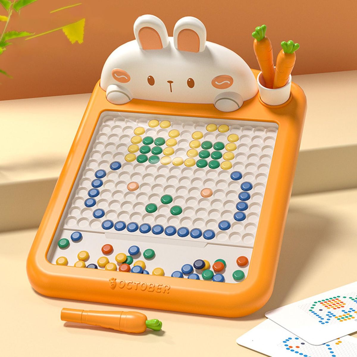 Magnetic Drawing Board Set with Chess Pieces Rabbit for Concentration