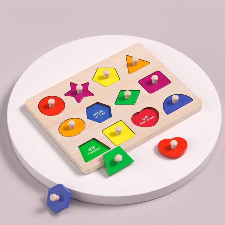 Shape Pairing Embedded Board, Style: 12 Hole Geometric Shape