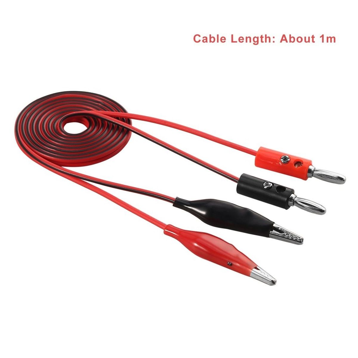 OR Alligator Probe Test Leads Clip Pin Banana Plug Cable For Digital Multimeter-red