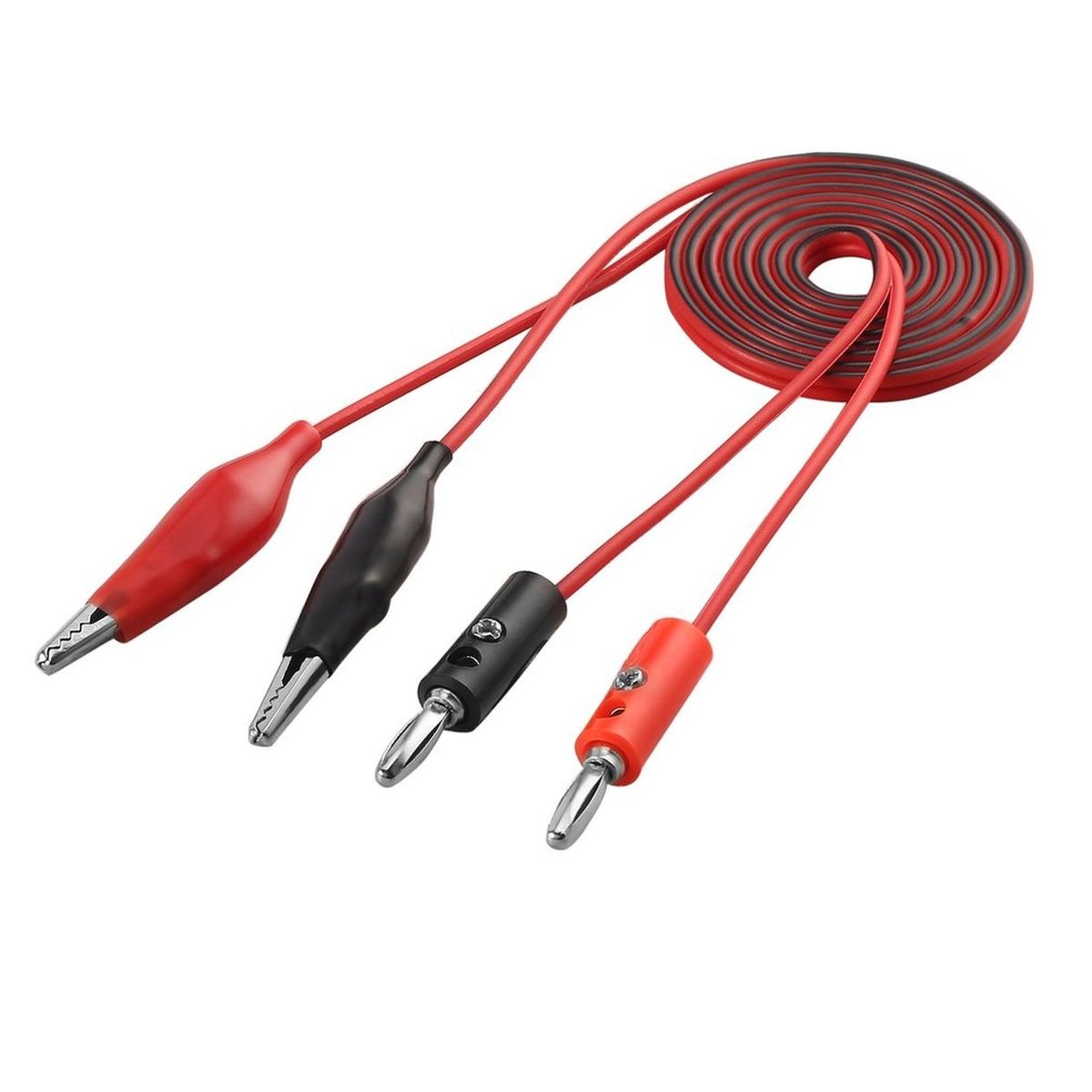 OR Alligator Probe Test Leads Clip Pin Banana Plug Cable For Digital Multimeter-red