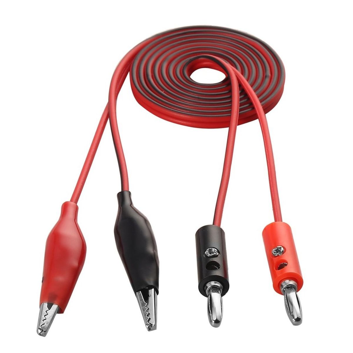 OR Alligator Probe Test Leads Clip Pin Banana Plug Cable For Digital Multimeter-red
