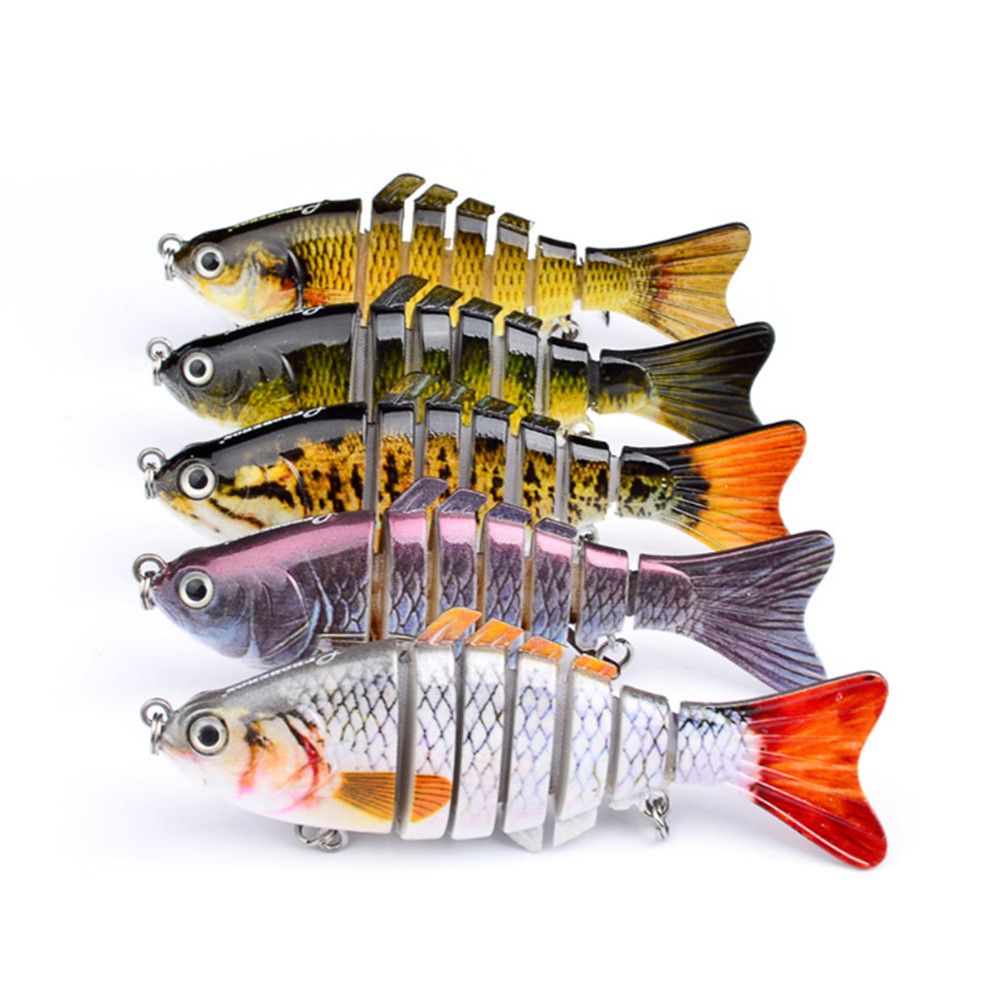 Artificial Fishing Bait Knotty Fish 10cm 5PCS Multicolor