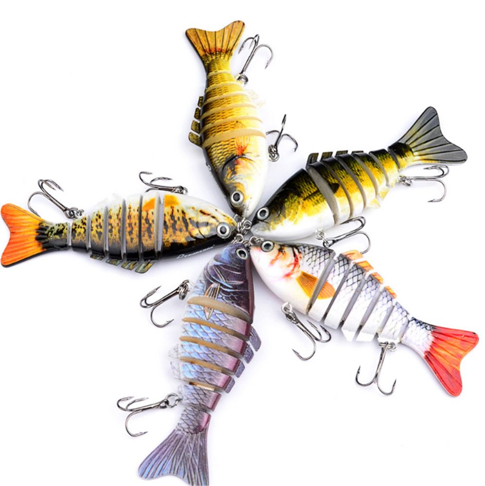Artificial Fishing Bait Knotty Fish 10cm 5PCS Multicolor
