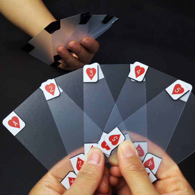 Transparent Waterproof PVC Poker Playing Cards