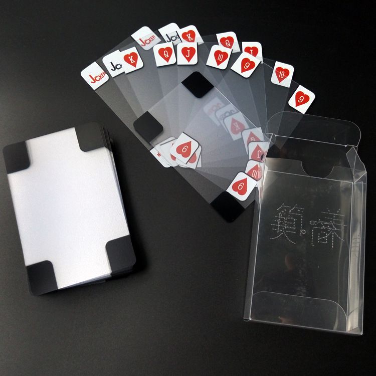 Transparent Waterproof PVC Poker Playing Cards