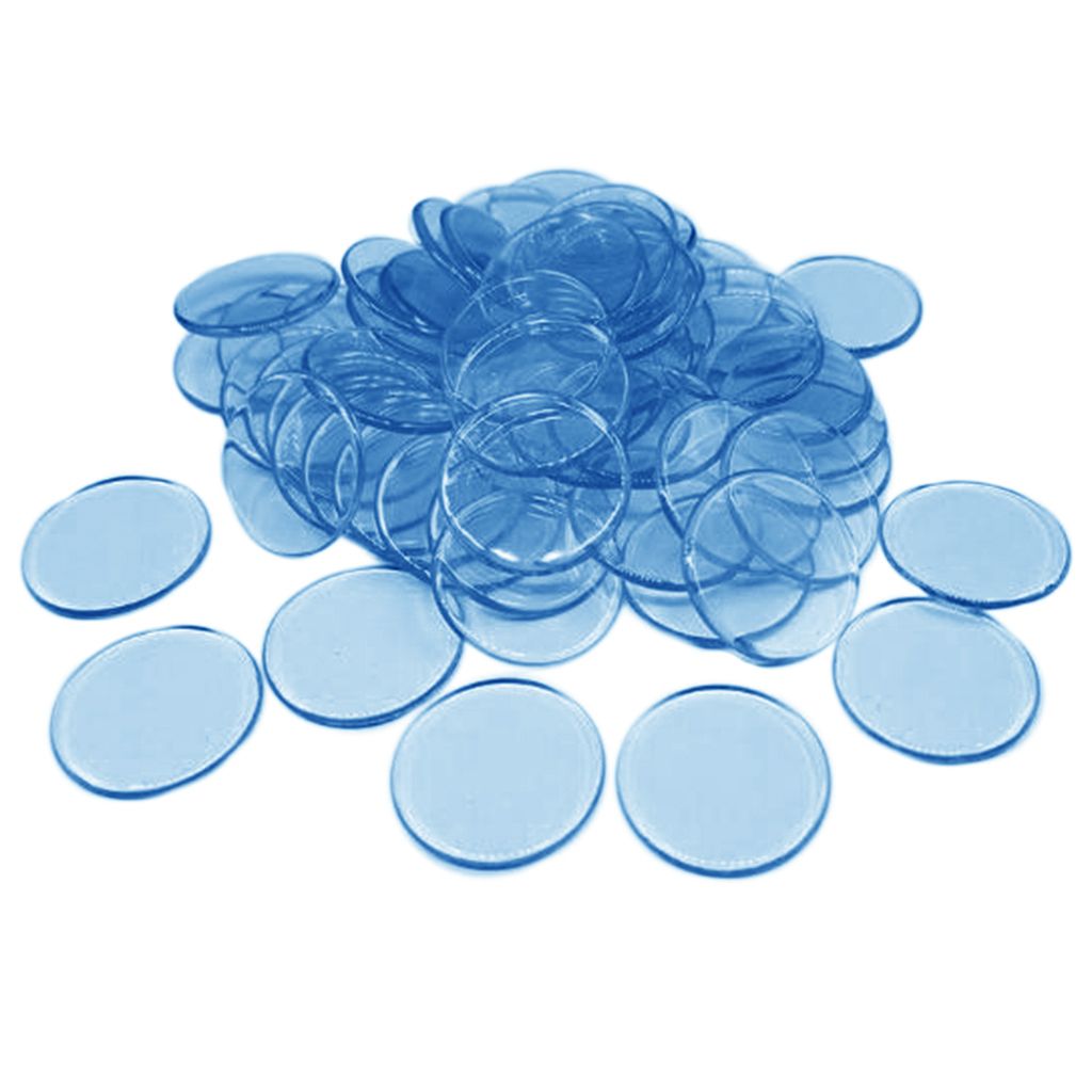 100pcs Poker Chips Coins Casino Supply Family Games Accs Blue Blue