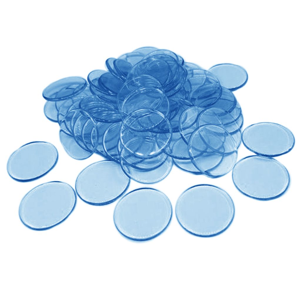 100pcs Poker Chips Coins Casino Supply Family Games Accs Blue Blue